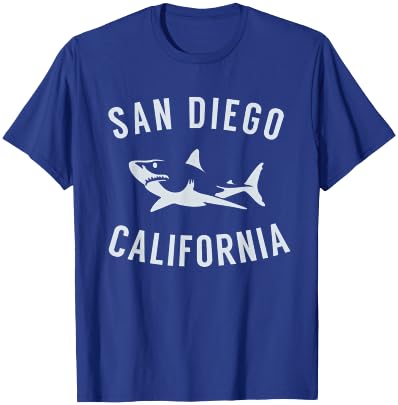 San Diego California T Shirt Shark CA Souvenirs T-Shirt - T-Shirt | Royal