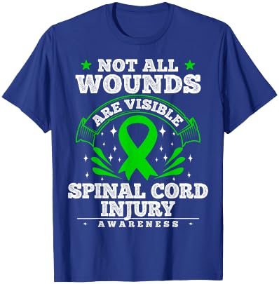 Gift Spinal Cord Injury Patients - SCI Awareness Ribbon T-Shirt - T-Shirt | Royal