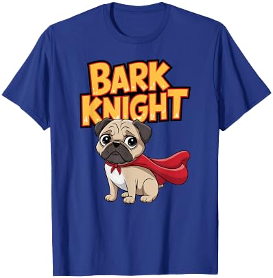 Pug Power: Bark Knight Hero Adventure T-Shirt - T-Shirt | Royal