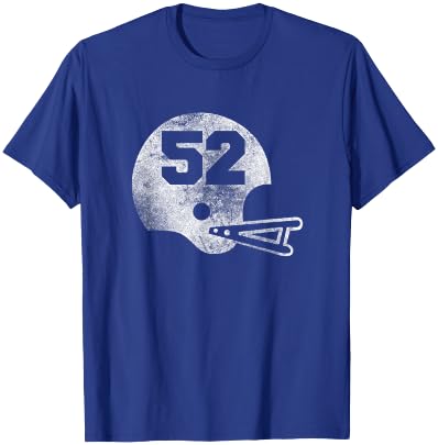 Vintage Football Jersey Number 52 Player Number T-Shirt - T-Shirt | Royal