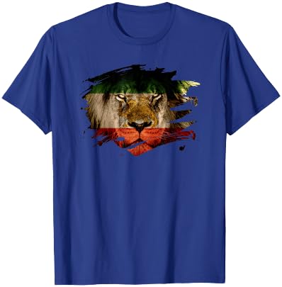 Persia Flag with African Lion - Persian Pride T-Shirt - T-Shirt | Royal