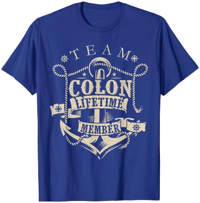Team COLON Lifetime Member Vintage COLON Family Name T-Shirt - T-Shirt | Royal