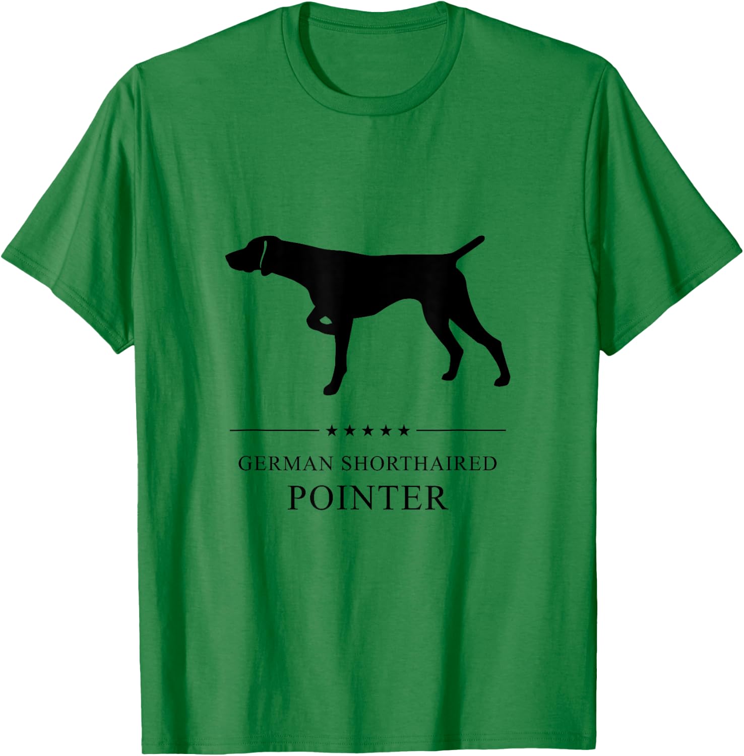 German Shorthaired Pointer Black Silhouette T-Shirt - T-Shirt | Irish Green