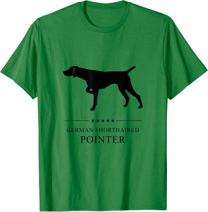German Shorthaired Pointer Black Silhouette T-Shirt - T-Shirt | Irish Green