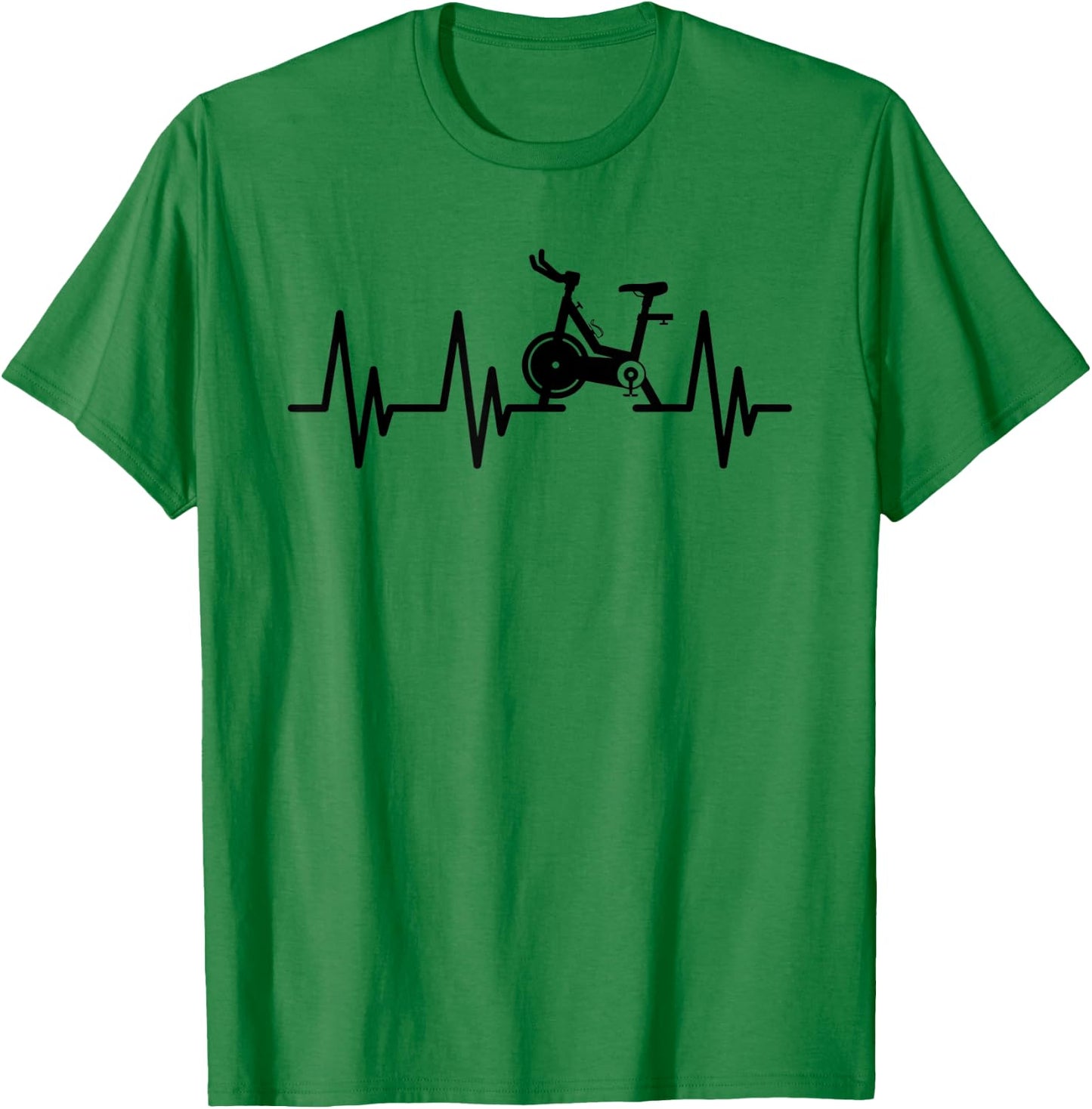 Love Spin Heartbeat Funny Gym Workout Fitness Spinning Class T-Shirt - T-Shirt | Irish Green