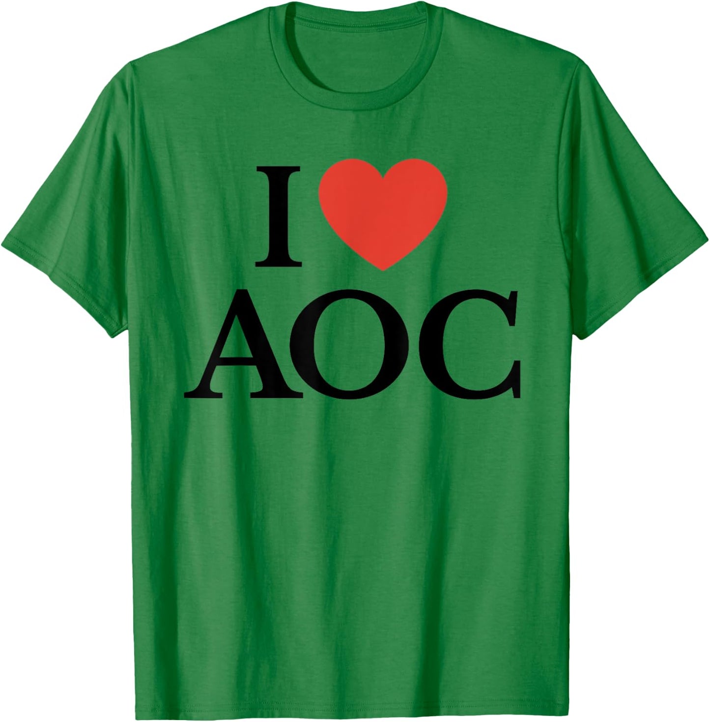 I Love AOC Ocasio Cortez T-Shirt - T-Shirt | Irish Green