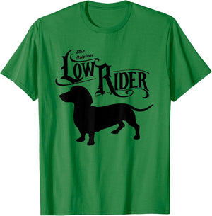 The Original Low Rider Dachshund Dog Funny Men Women Kids T-Shirt - T-Shirt | Irish Green