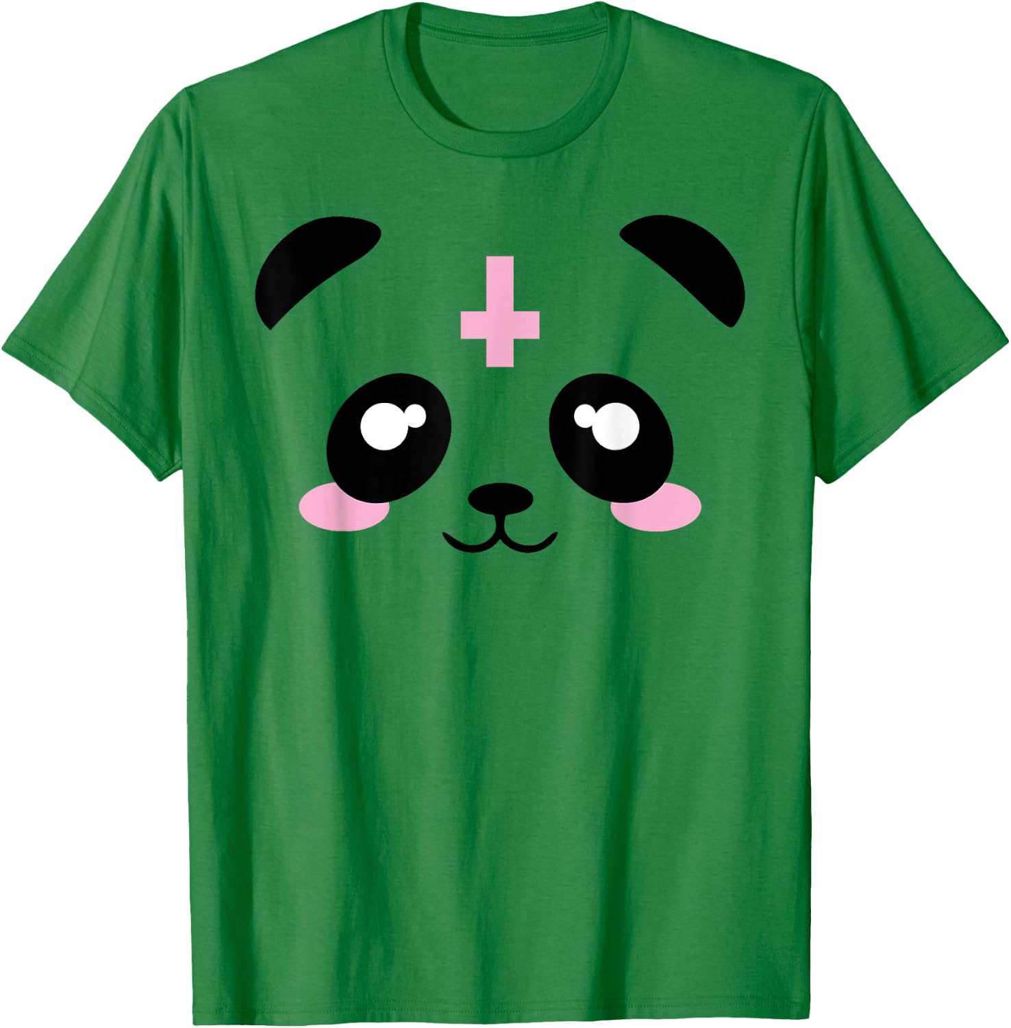 Pastel Goth Kawaii Punk Upside Down Cross Panda Shirt T-Shirt - T-Shirt | Irish Green