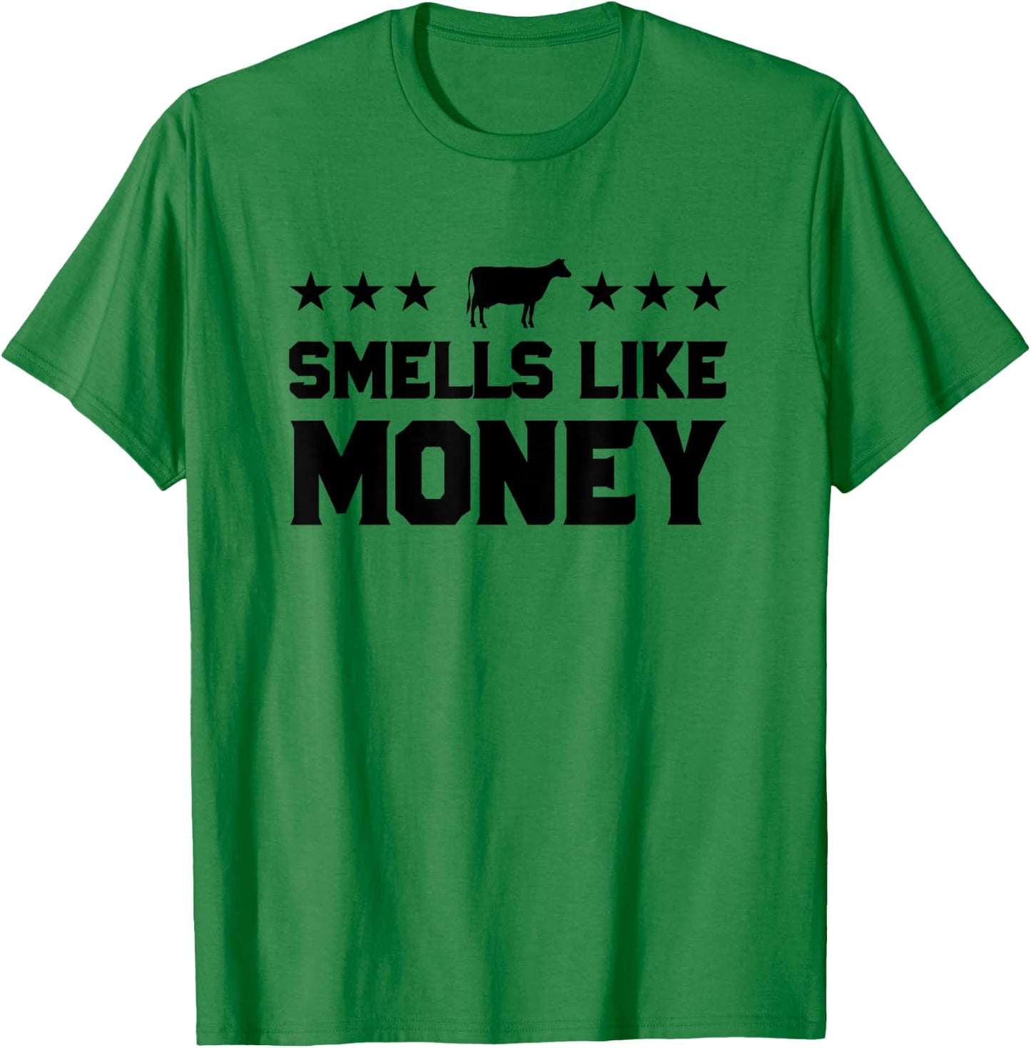 Smells Like Money Retro 90s Dairy Farm Gift Shirt T-Shirt - T-Shirt | Irish Green