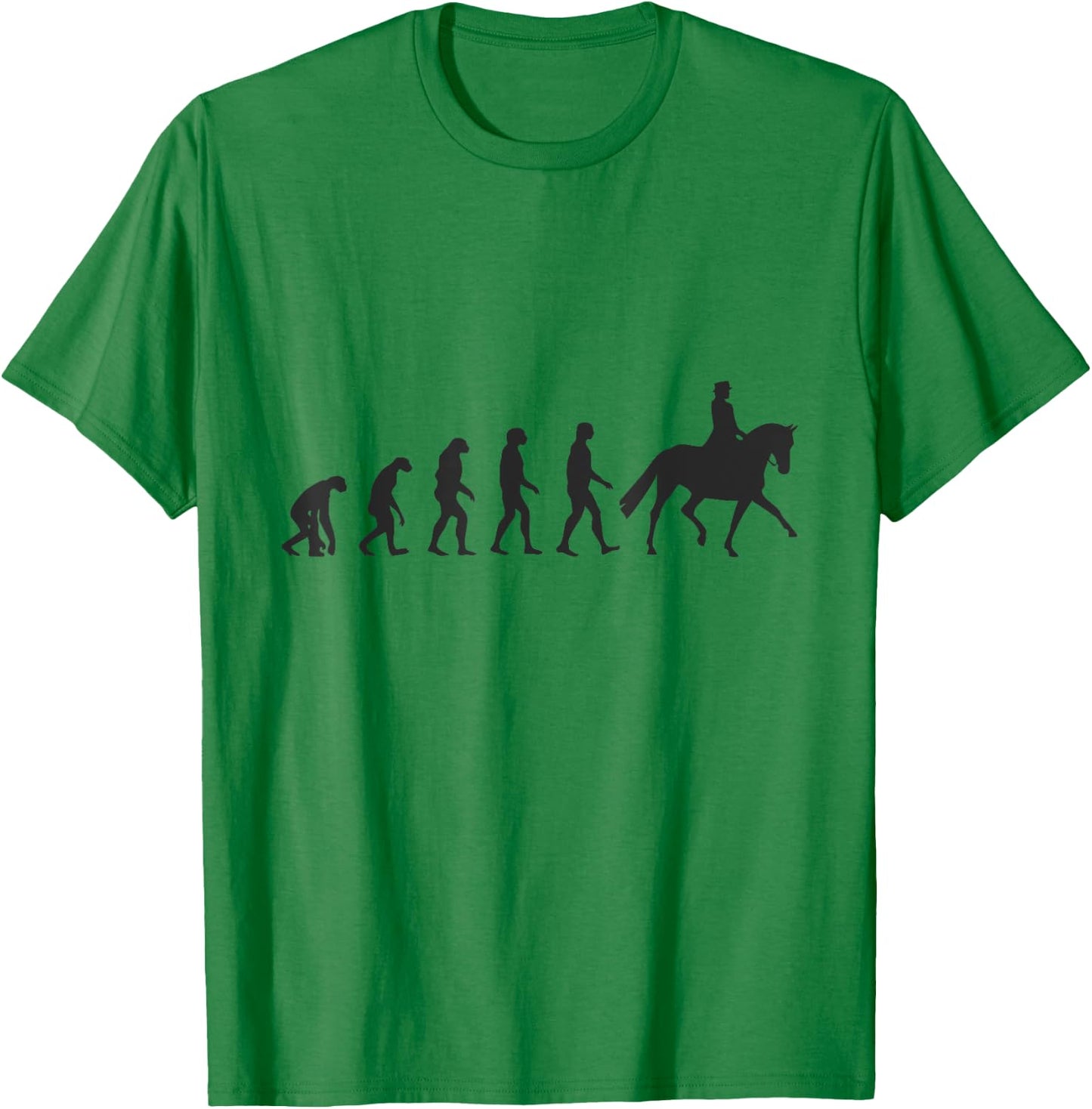 Dressage Horse Equitation Evolution T-Shirt - T-Shirt | Irish Green