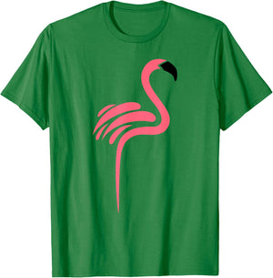 Flamingo Logo Style Cool Graphic T-Shirt - T-Shirt | Irish Green