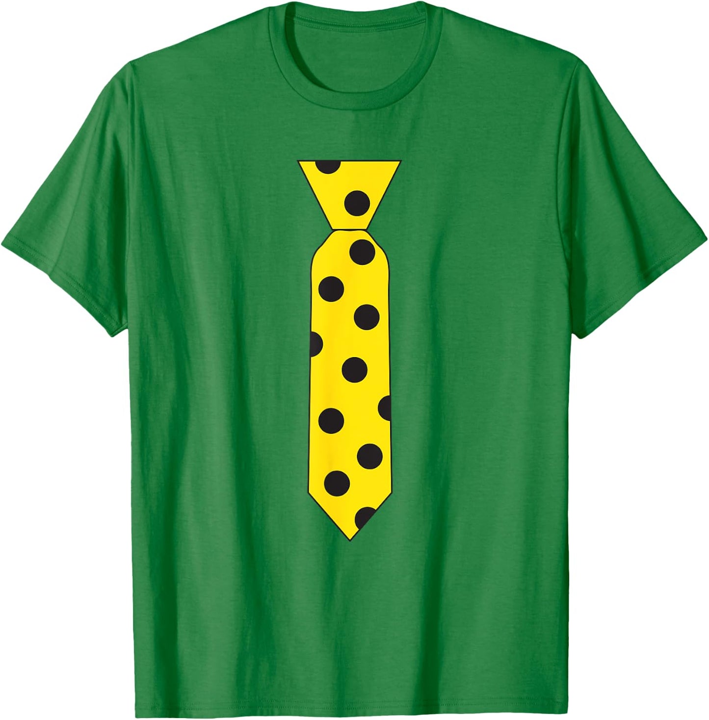 Yellow Black Polka Dot Tie Novelty Costume Necktie T Shirt T-Shirt - T-Shirt | Irish Green