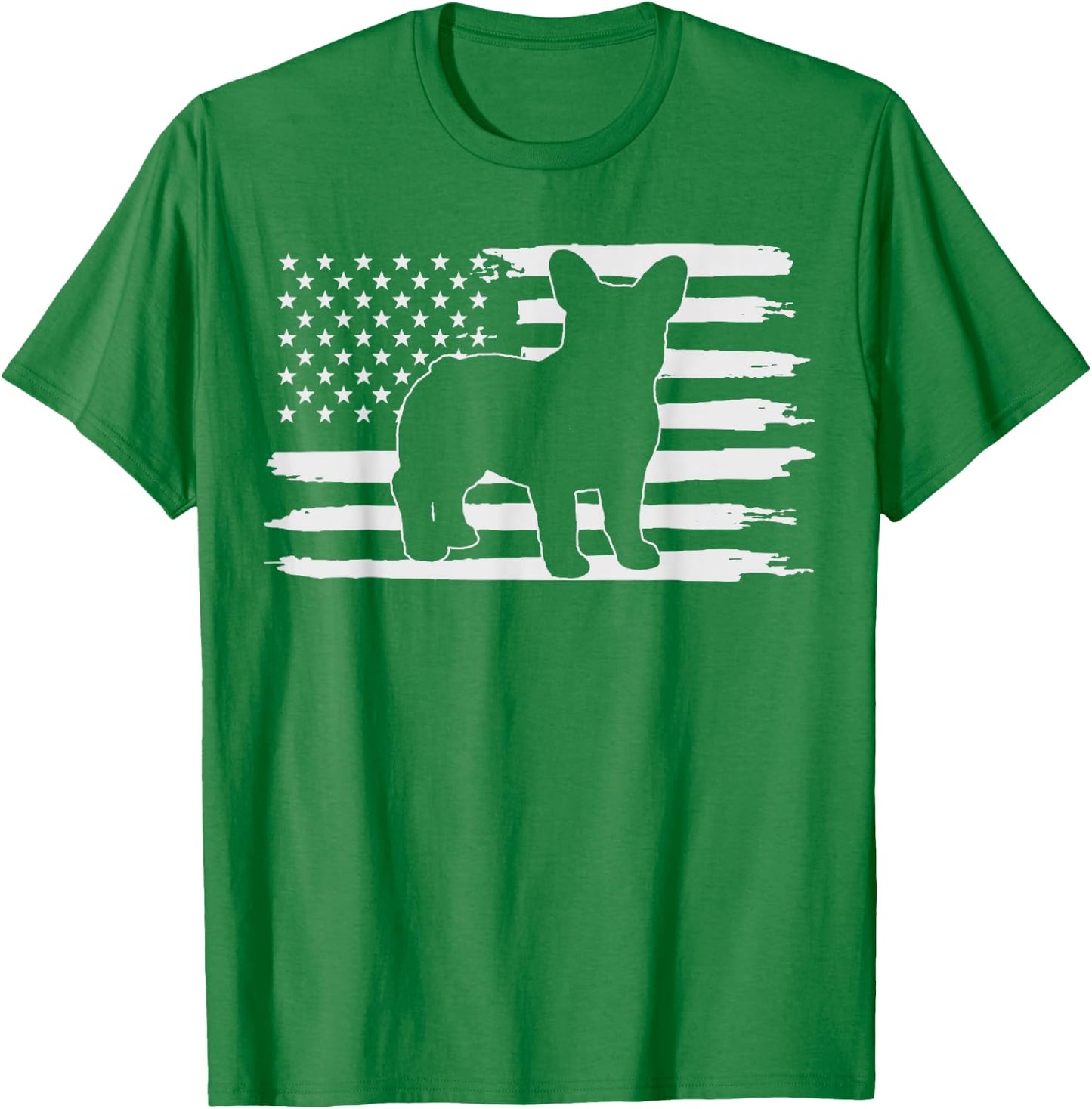Frenchie Shirt French Bulldog 4th of July Kids Men T-Shirt - T-Shirt | Irish Green