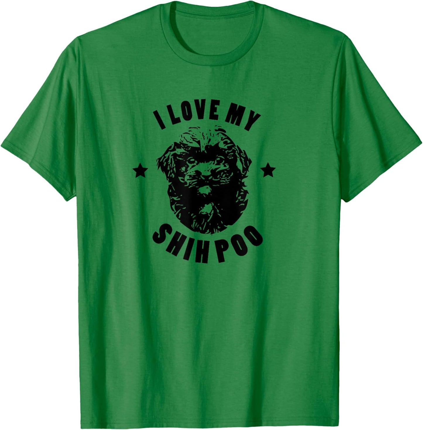 I Love My Shih Poo T-Shirt - T-Shirt | Irish Green
