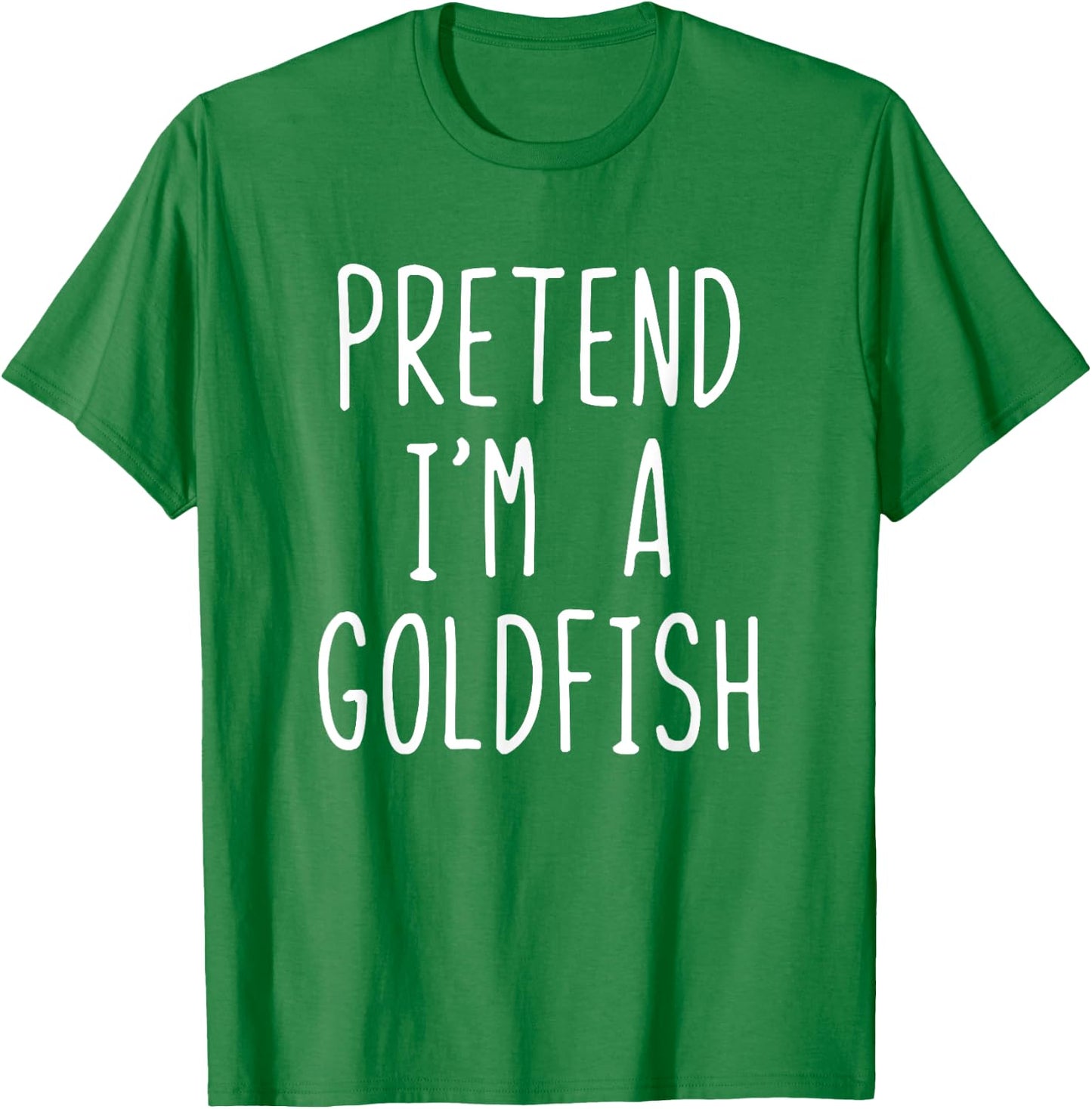 Pretend I'm A Goldfish Costume Halloween Lazy Easy Gold Fish T-Shirt - T-Shirt | Irish Green