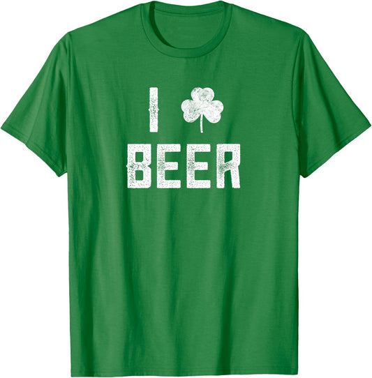 St Pattys Day Beer Shirts St Patricks Day I Shamrock Beer T-Shirt - T-Shirt | Irish Green