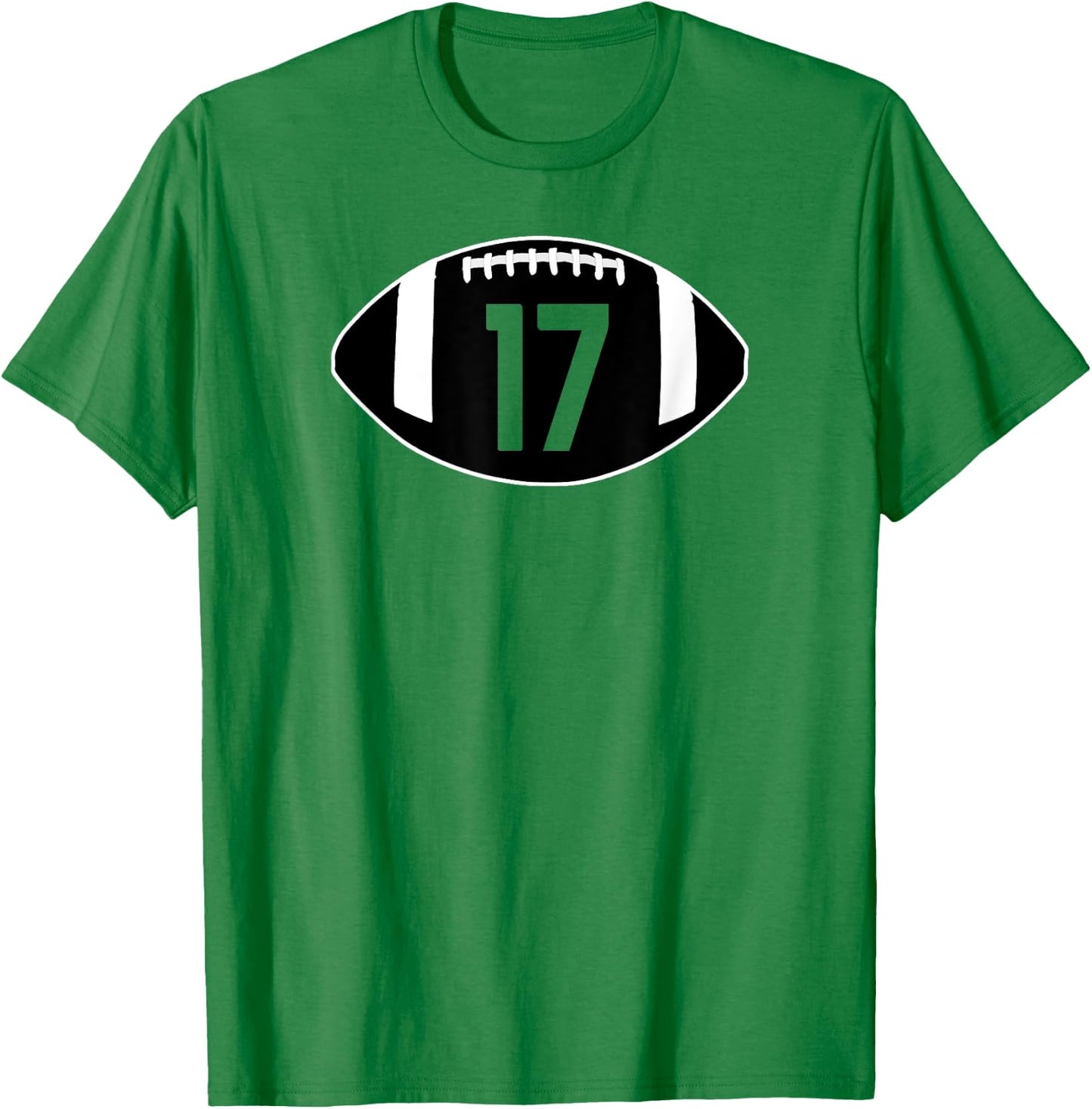 Football Jersey Number 17 Jersey Art-Player Number T-Shirt - T-Shirt | Irish Green