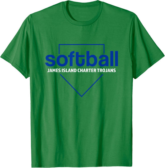 Softball Home Plate T-Shirt - T-Shirt | Irish Green