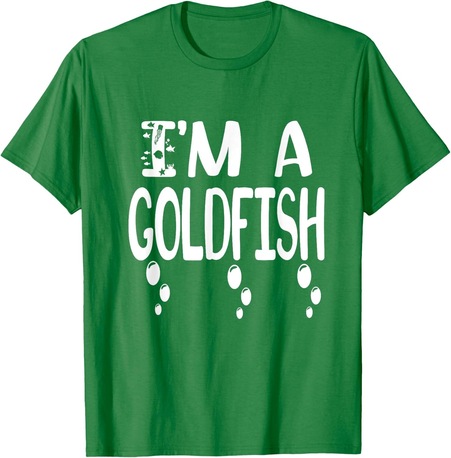 Pretend I'm A Goldfish Costume Funny Halloween Party T-Shirt - T-Shirt | Irish Green