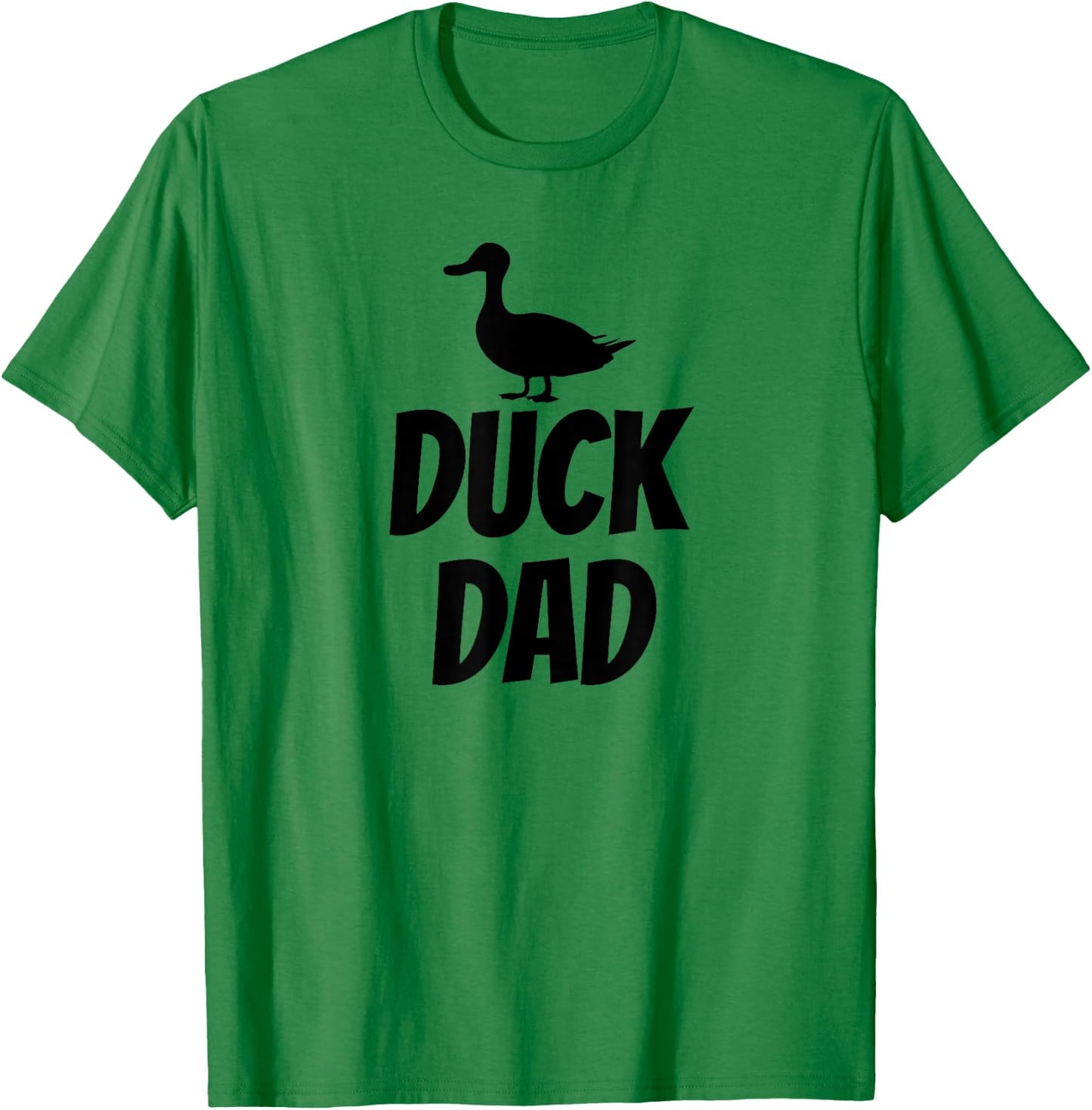 Duck Dad - Funny Cute Duck Pet Shirt Black T-Shirt - T-Shirt | Irish Green