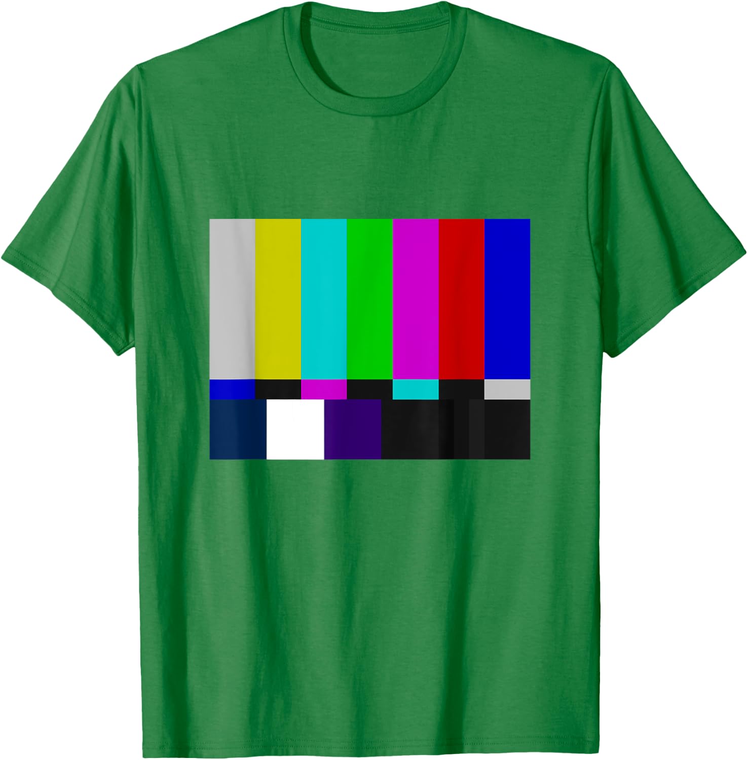 TV Test pattern like test card pal ntsc T-Shirt - T-Shirt | Irish Green