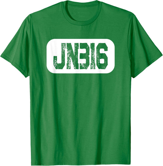John 3:16 Bible Verse Christian Inspirational Jesus Disciple T-Shirt - T-Shirt | Irish Green