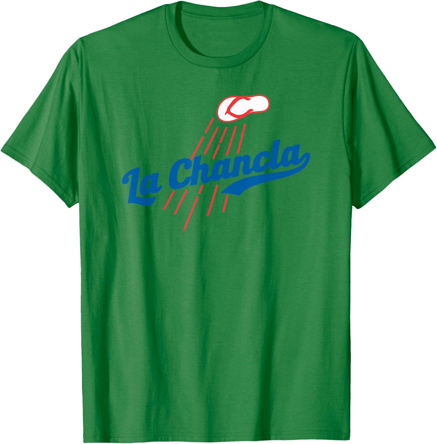 Funny Baseball Mexican Themed Flying La Chancla Flops T-Shirt - T-Shirt | Irish Green