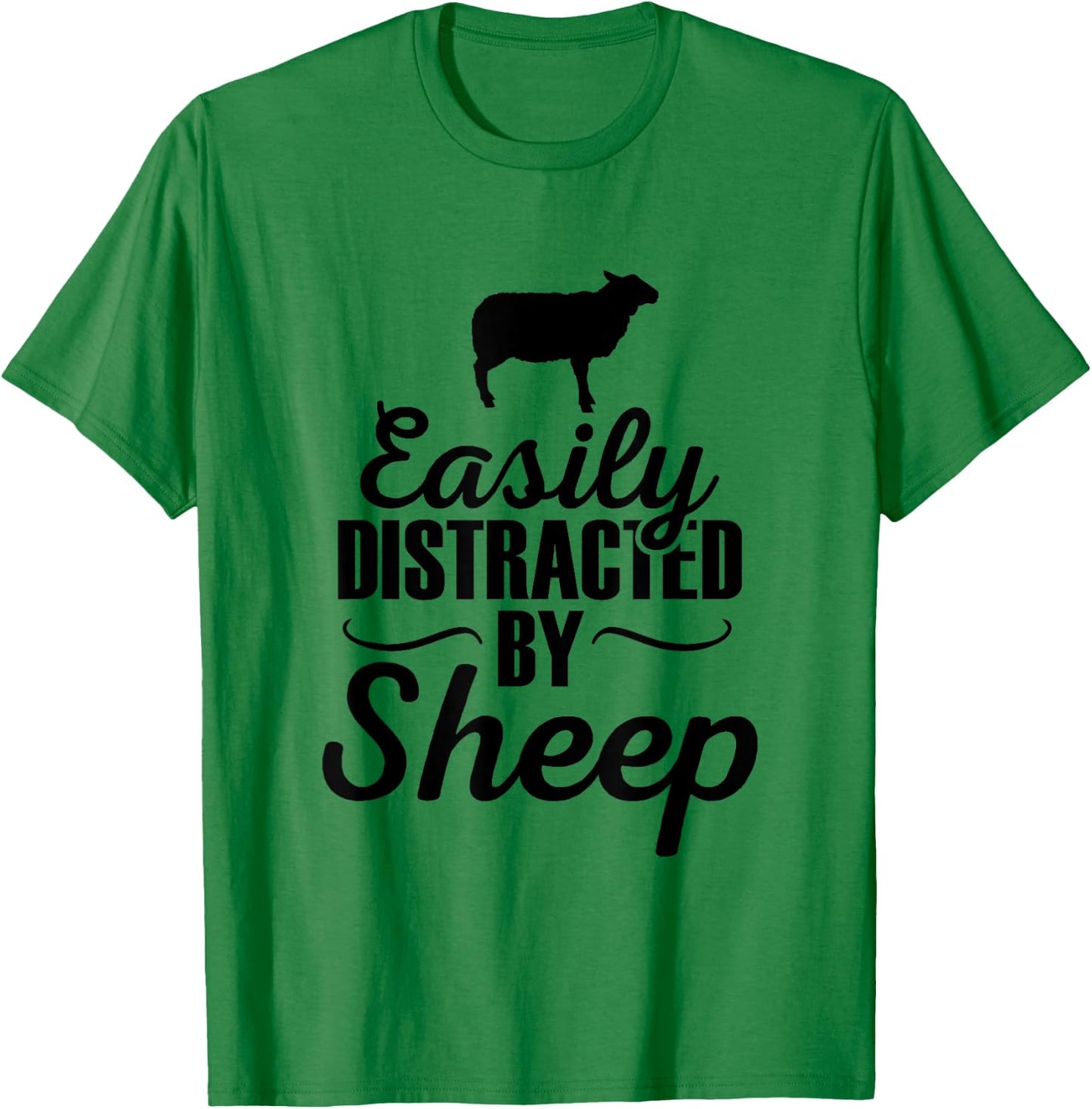 Easily Distracted By Sheep - Sheep Gifts For Sheep Lovers T-Shirt - T-Shirt | Irish Green