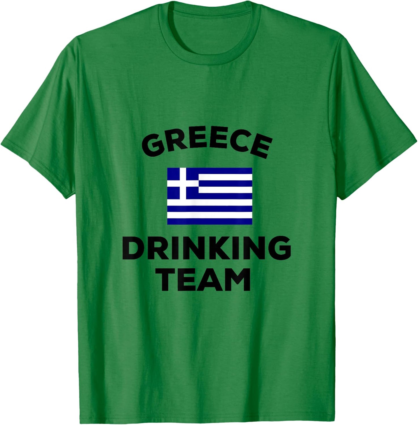 Funny Greece Drinking Team Beer Drunk Greek Flag Party Gift T-Shirt - T-Shirt | Irish Green