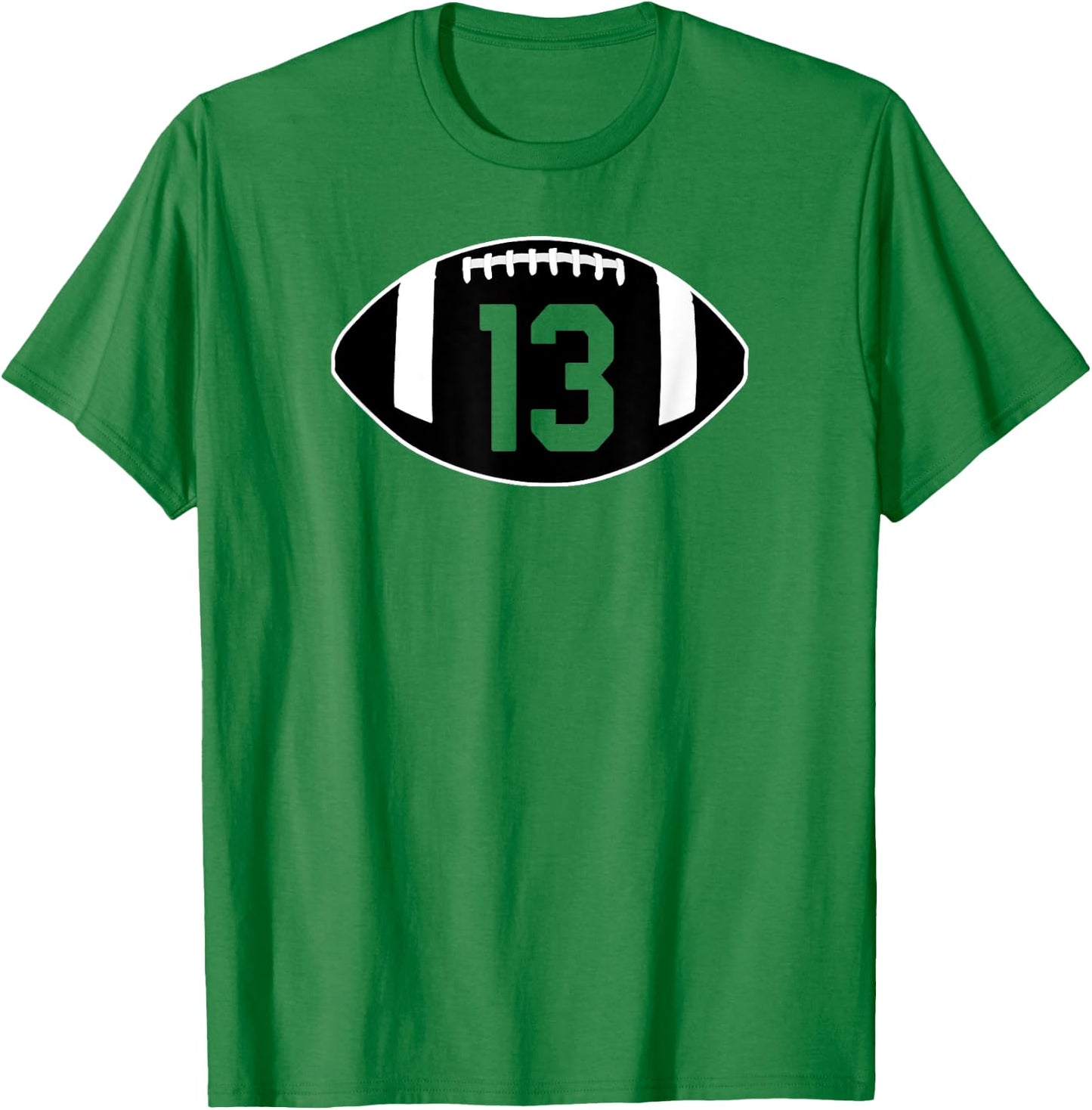 Football Jersey Number 13 Jersey Art-Player Number T-Shirt - T-Shirt | Irish Green