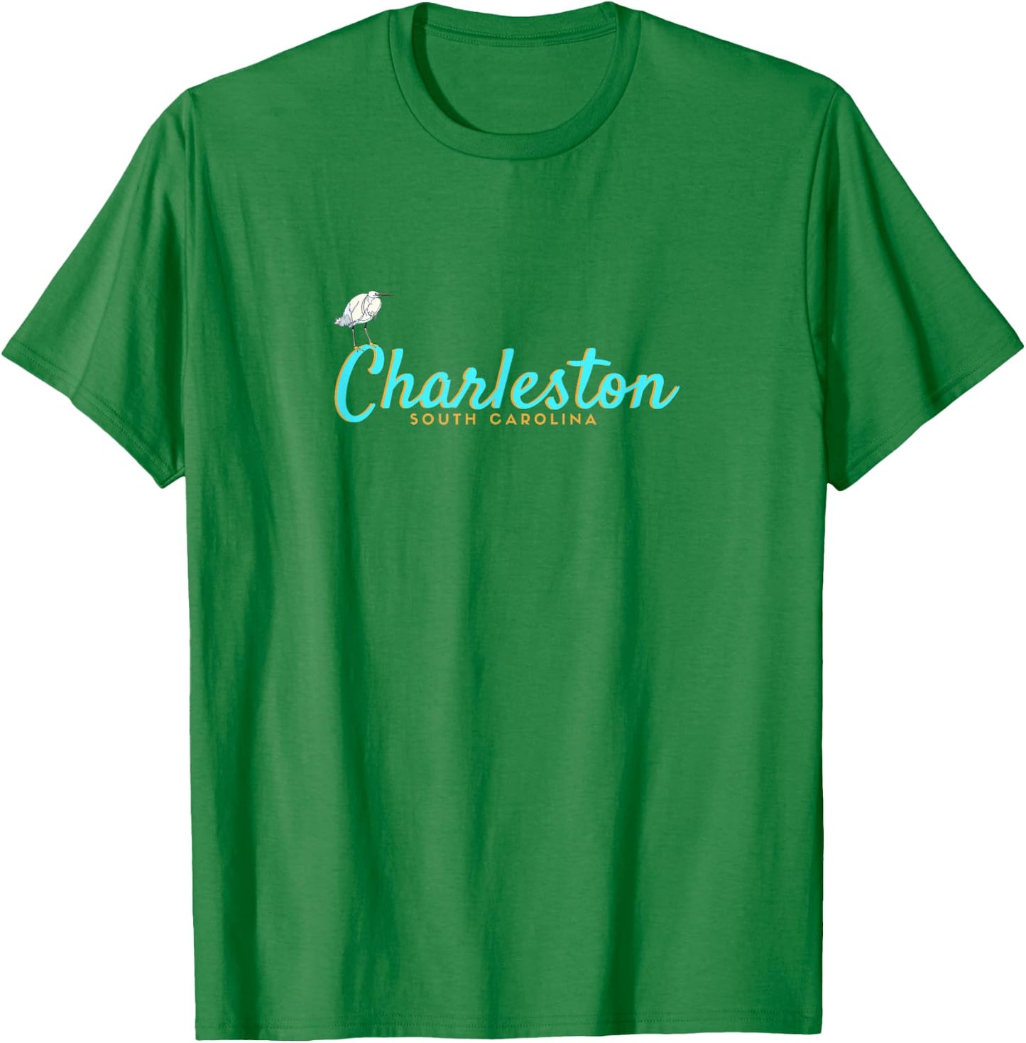 Charleston SC , South Carolina Egret T-Shirt - T-Shirt | Irish Green