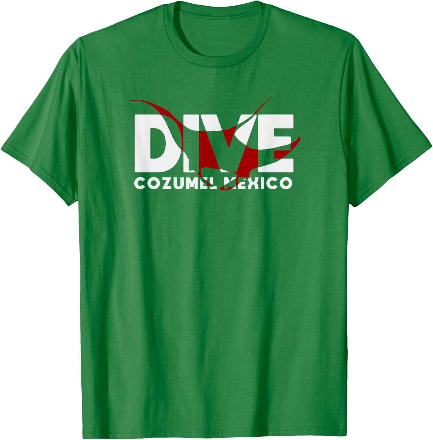 DIVE Cozumel Mexico SCUBA DIVING Diver Manta Ray T-Shirt - T-Shirt | Irish Green
