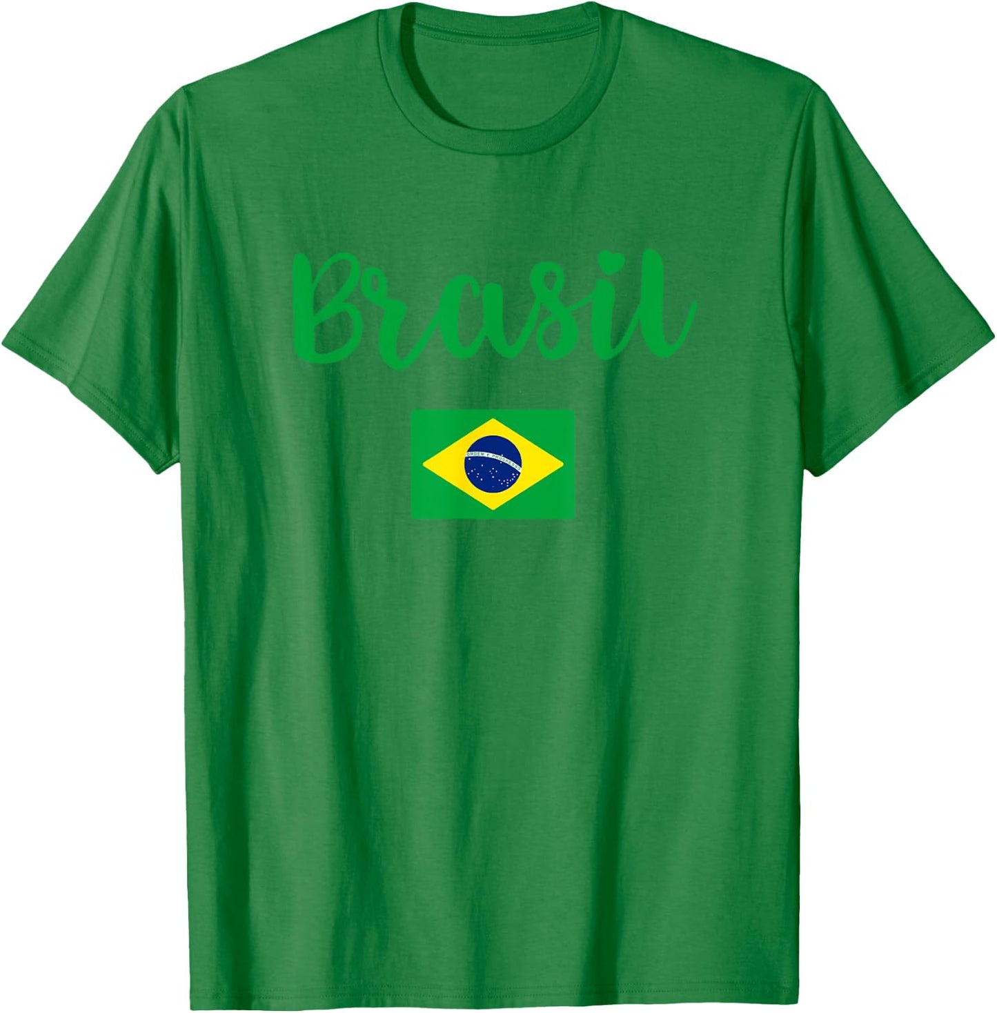 Brazilian Flag of Brazil Souvenir Women Girls Kids Brasil T-Shirt - T-Shirt | Irish Green
