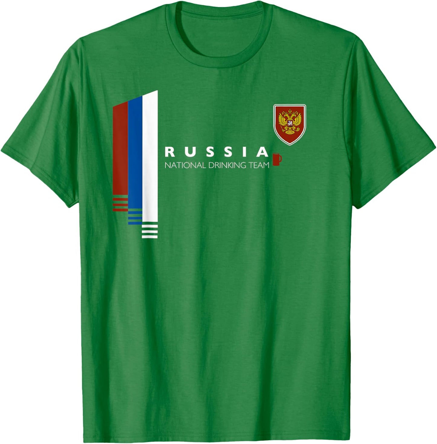 Russia National Drinking Team | Russian Vodka Pride T-Shirt - T-Shirt | Irish Green