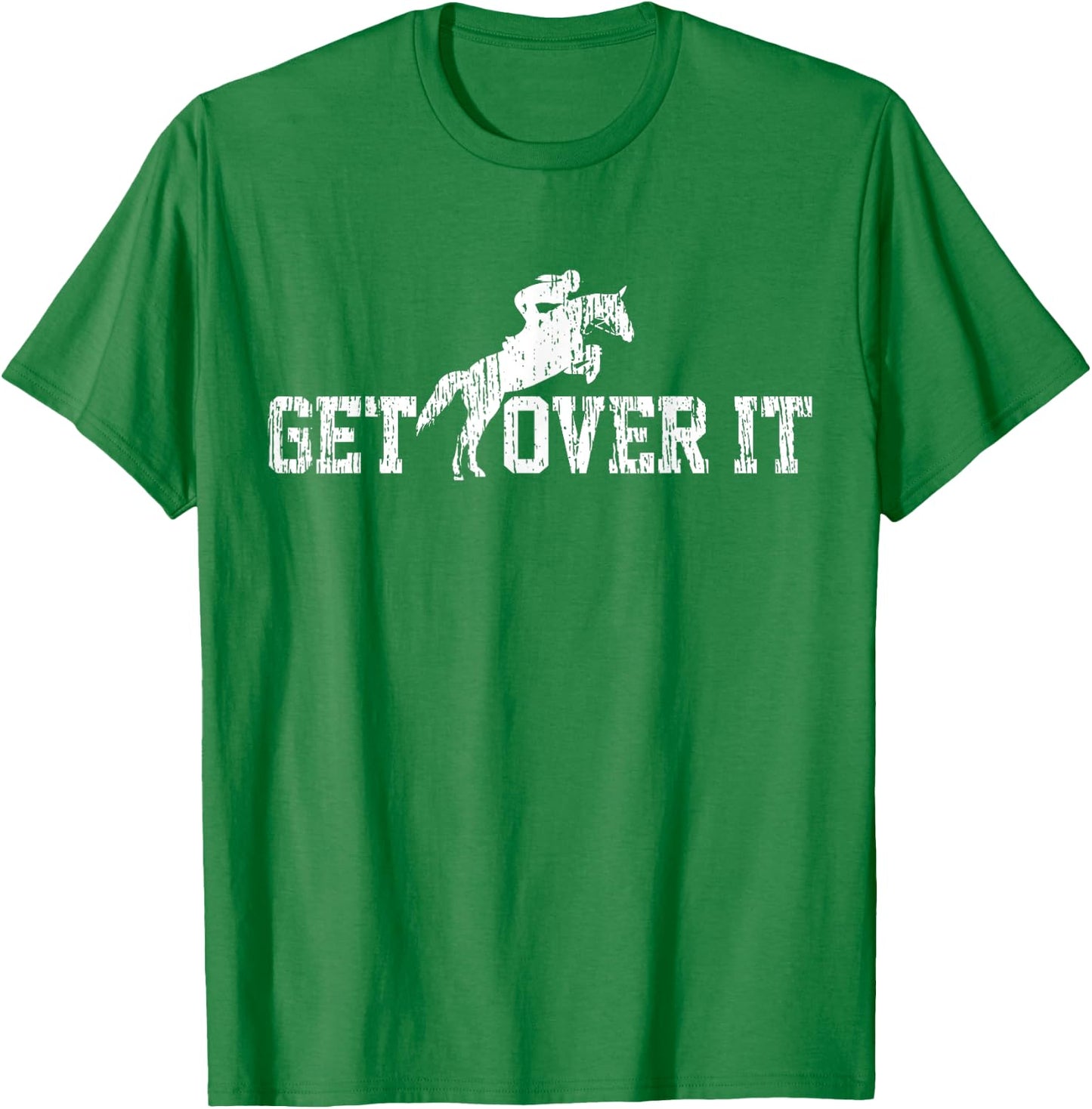 Show Jumping Horse Vintage Gift Horse Riding T-Shirt - T-Shirt | Irish Green