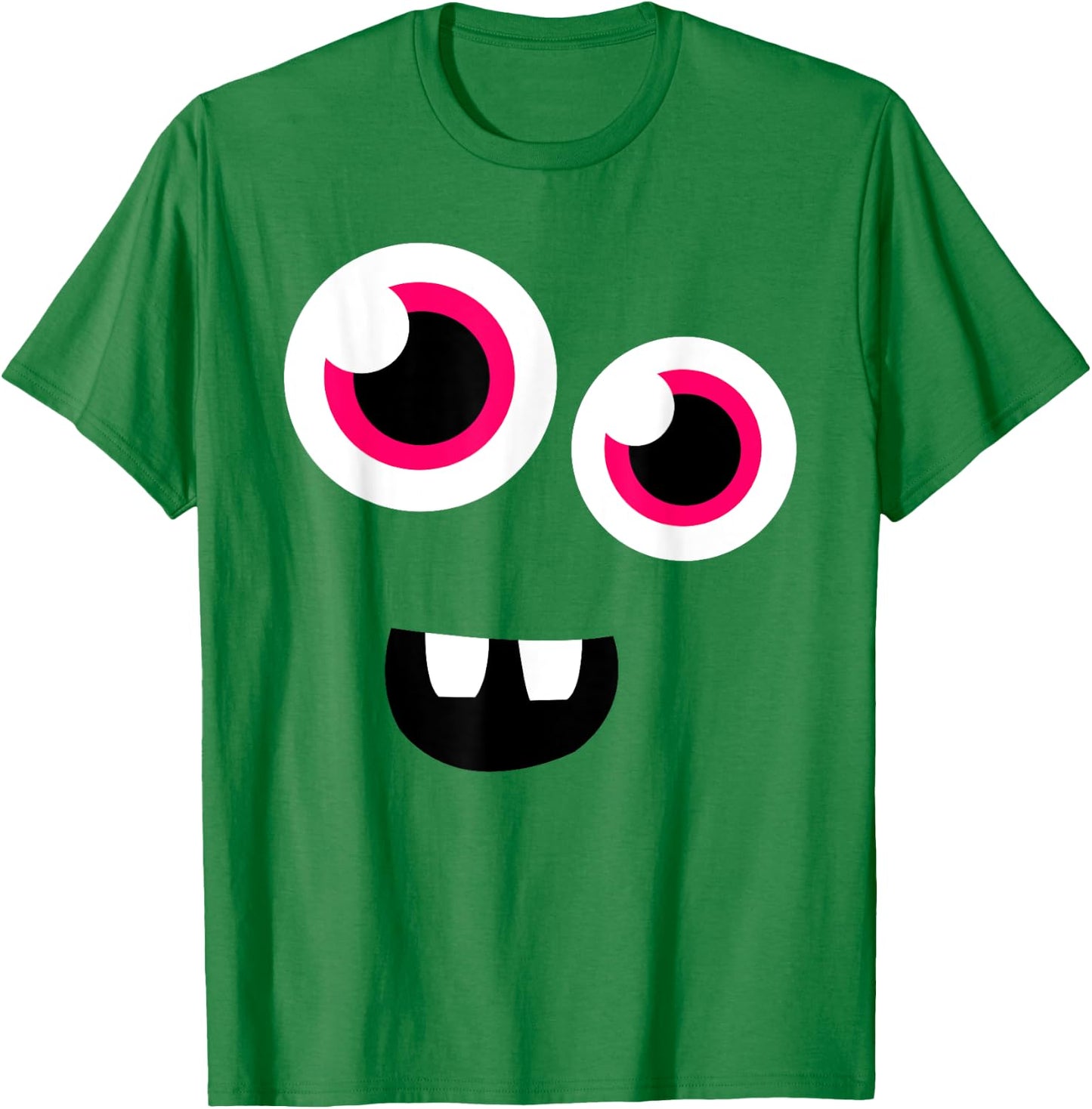 Cute Eye Monster Face Funny Halloween Kids Man Women T-Shirt - T-Shirt | Irish Green