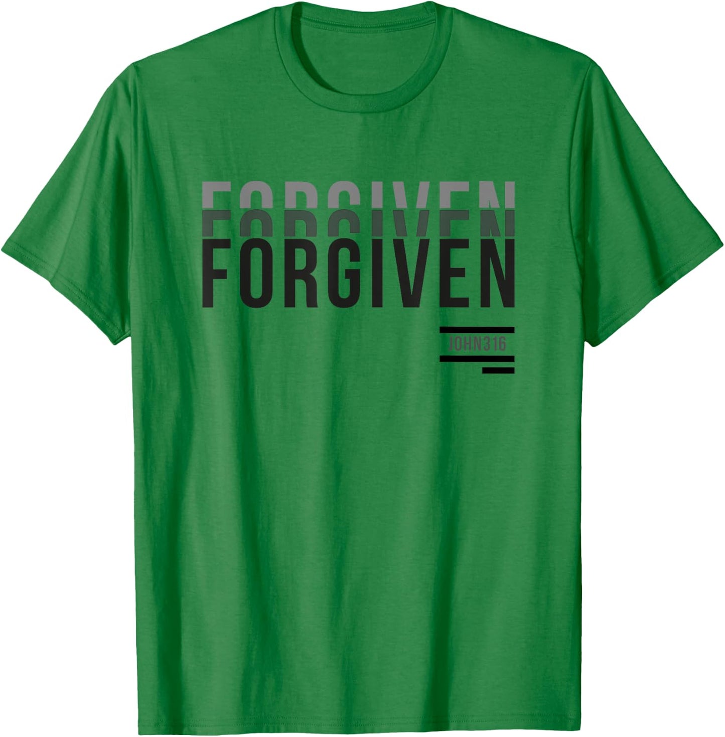 Forgiven Christian Graphic Shirt | Baptism T-Shirt - T-Shirt | Irish Green