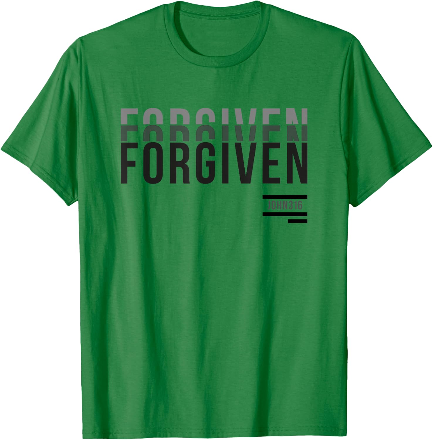 Forgiven Christian Graphic Shirt | Baptism T-Shirt - T-Shirt | Irish Green