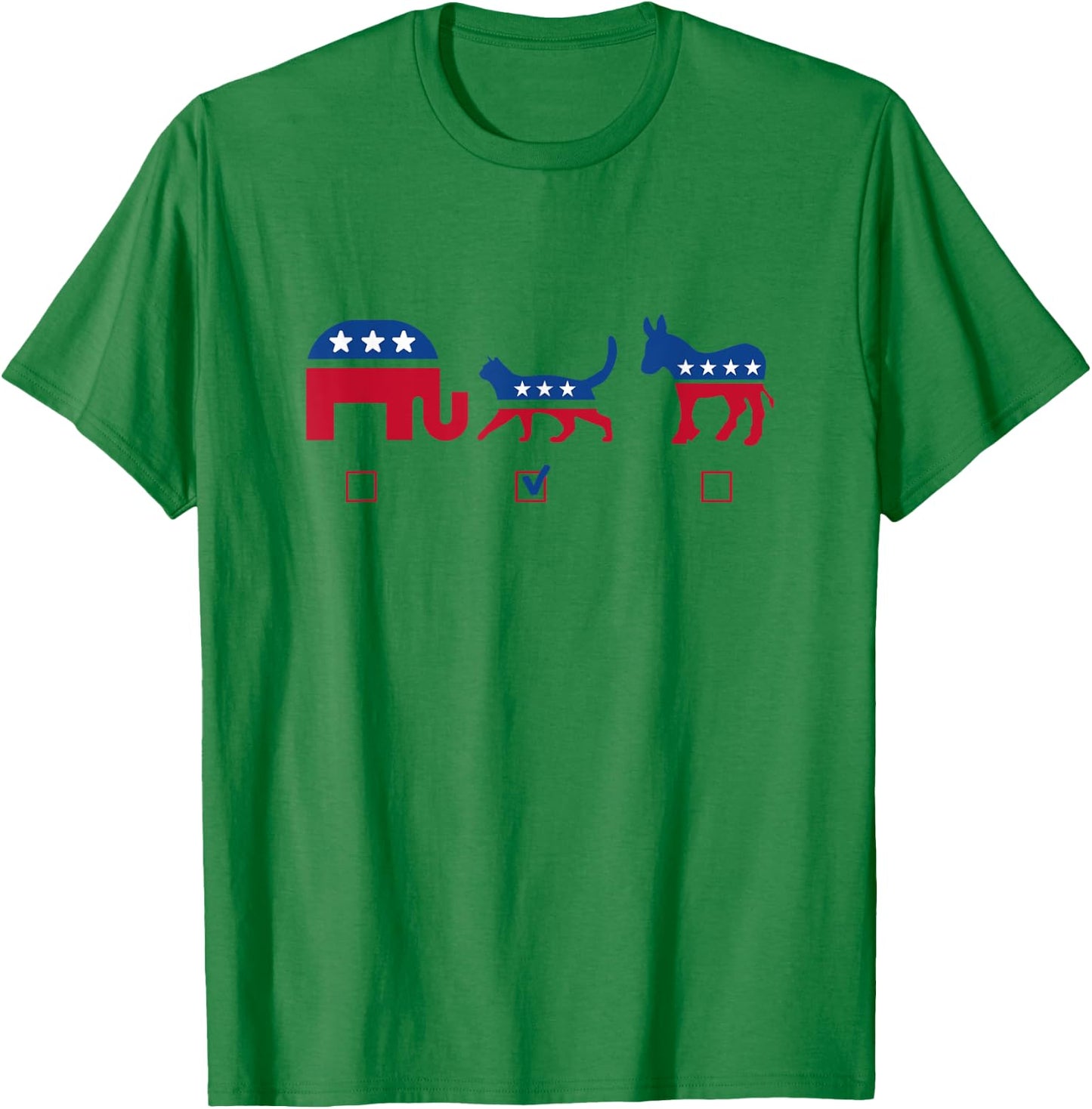 Vote Cat vs Republican Democrat Politics Election Gift Women Kids T-Shirt - T-Shirt | Irish Green