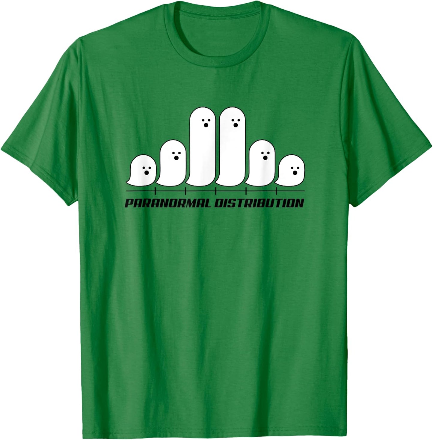 Funny Halloween Math Paranormal Distribution Ghost Curve T-Shirt - T-Shirt | Irish Green