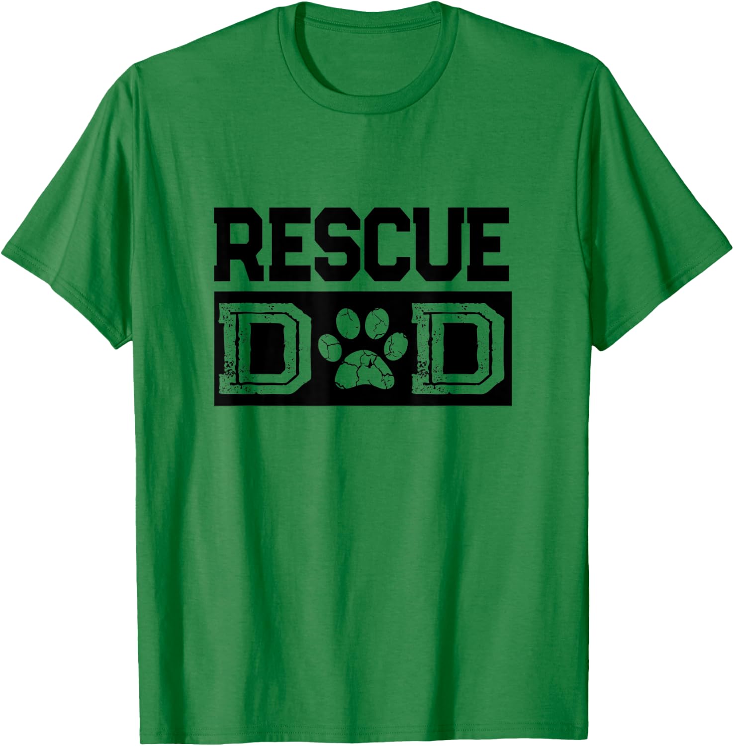 Retro Rescue Dad Dog Doggie Foster Parent Gift T-Shirt - T-Shirt | Irish Green