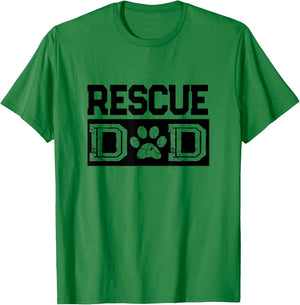 Retro Rescue Dad Dog Doggie Foster Parent Gift T-Shirt - T-Shirt | Irish Green