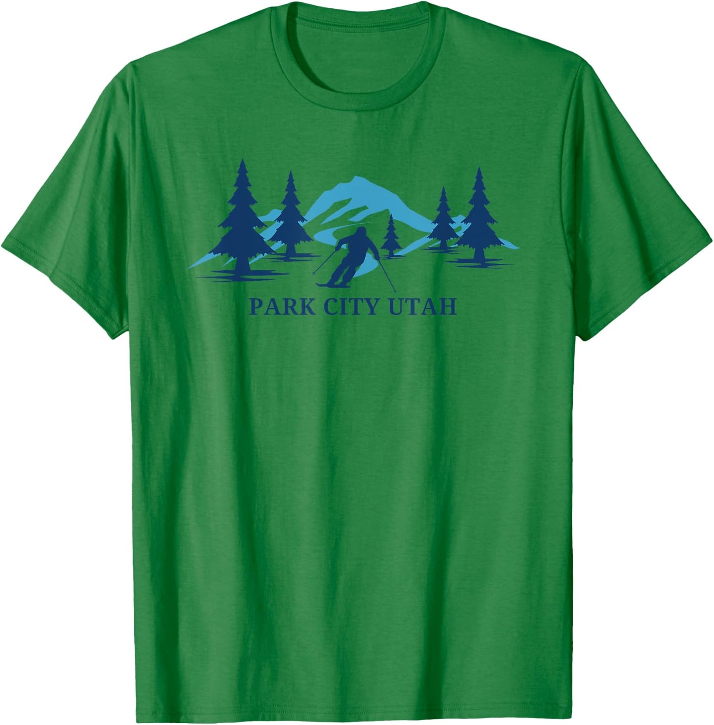 Park City Utah Ski Resort Mountains T-Shirt - T-Shirt | Irish Green