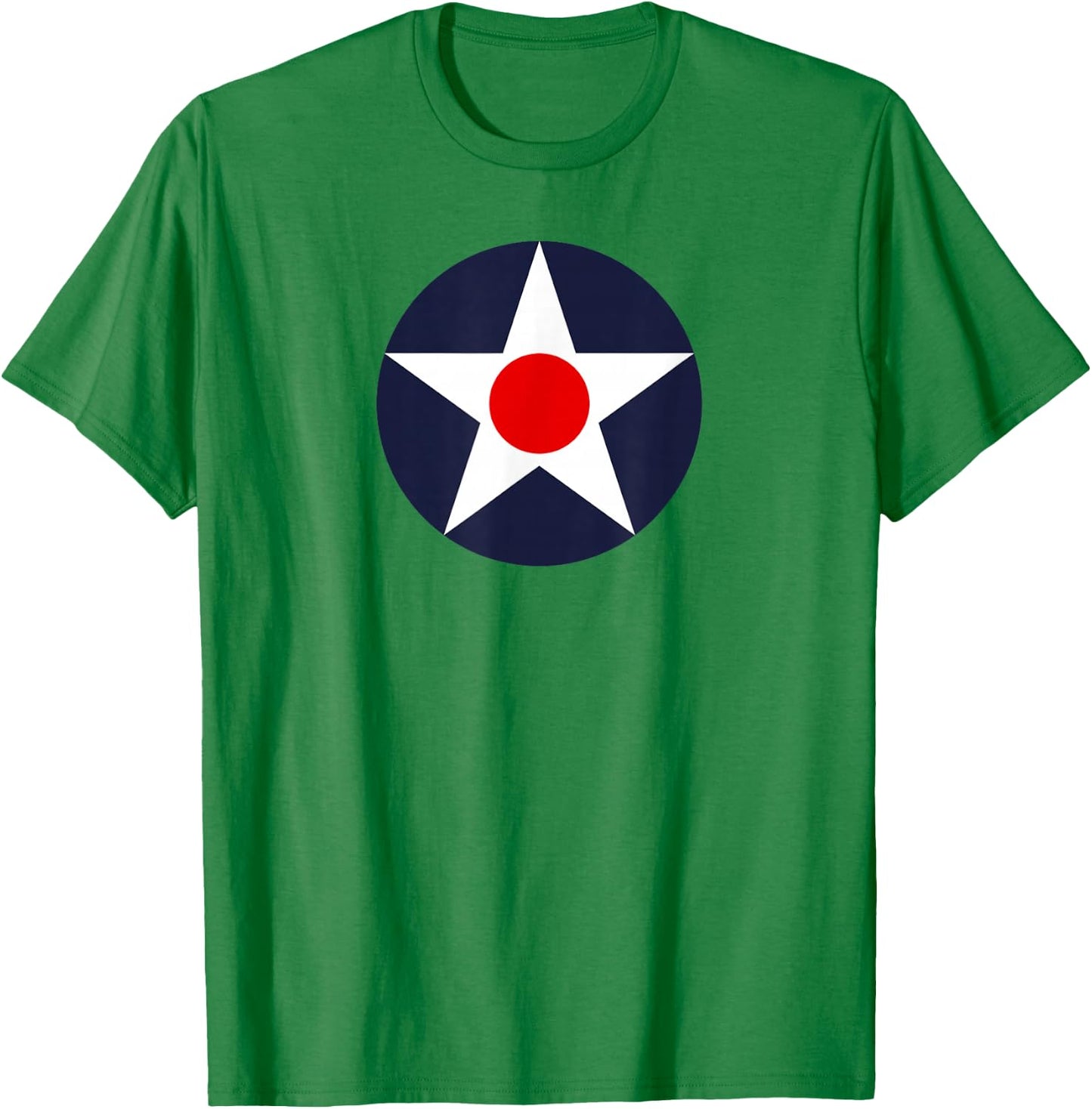 USA American Military Army Tank Airplane Roundel T-Shirt - T-Shirt | Irish Green