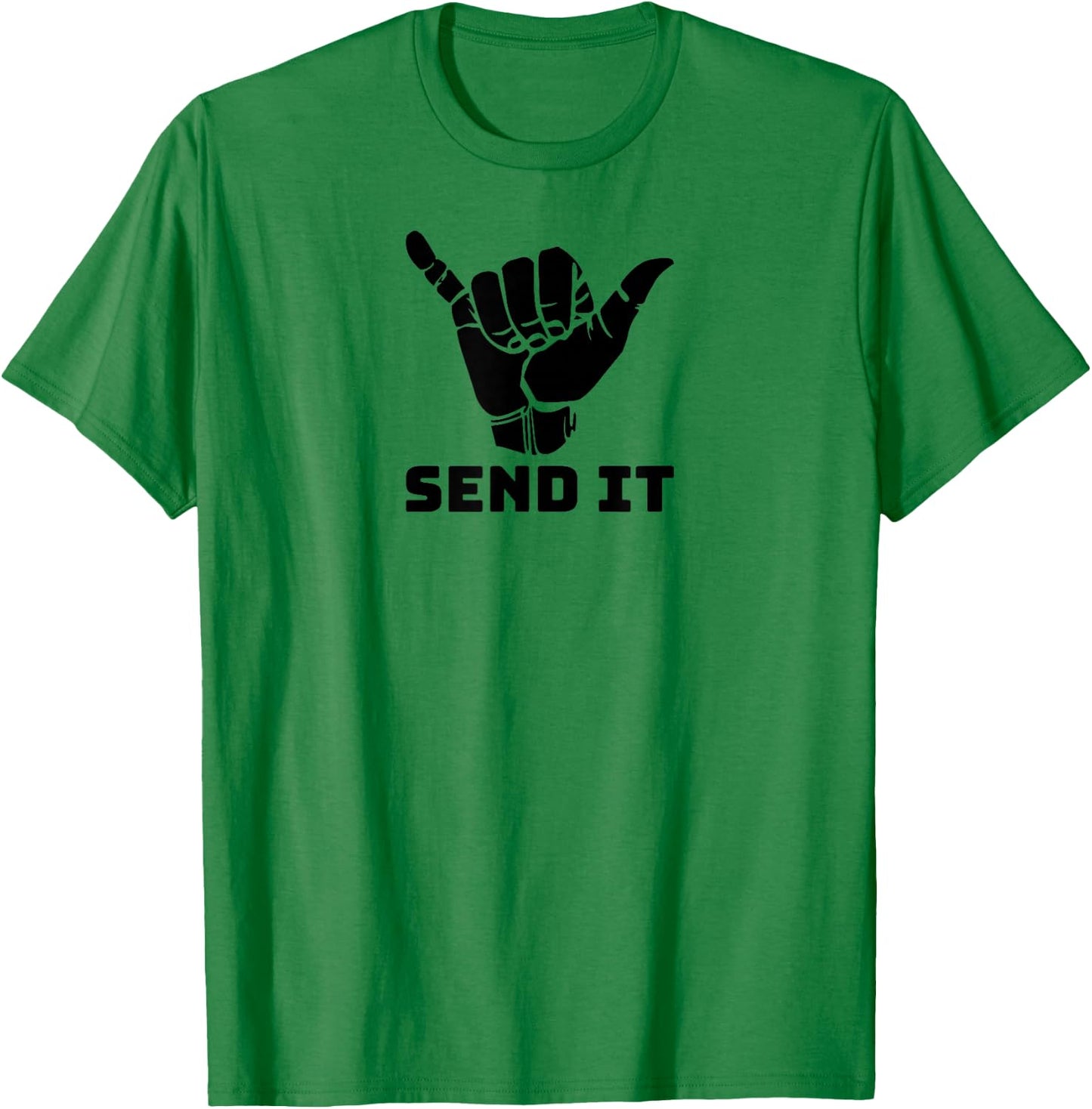 Send It hand signal MTB T-Shirt - T-Shirt | Irish Green