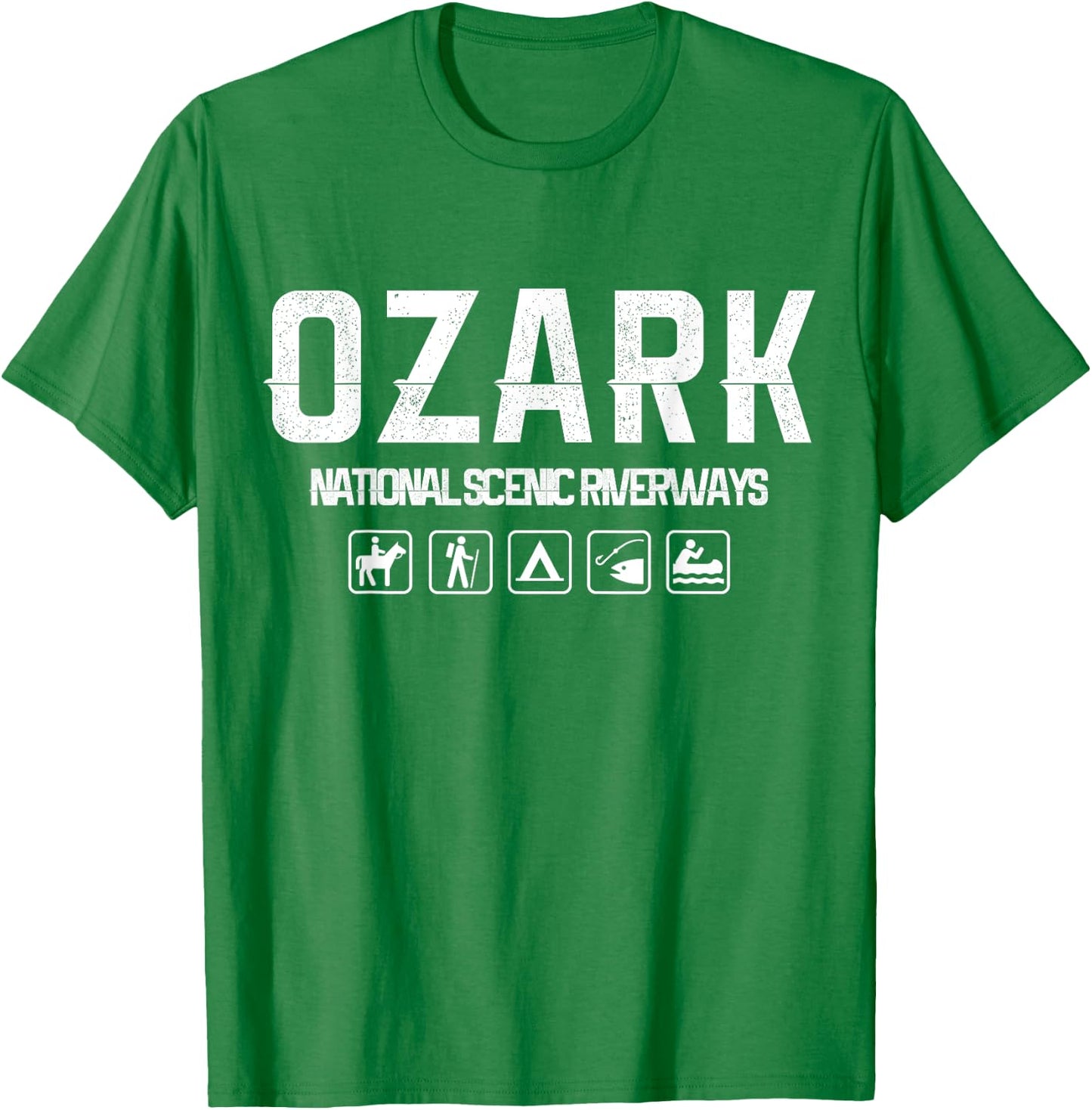 Ozark National Scenic River, Missouri Outdoor T-Shirt - T-Shirt | Irish Green