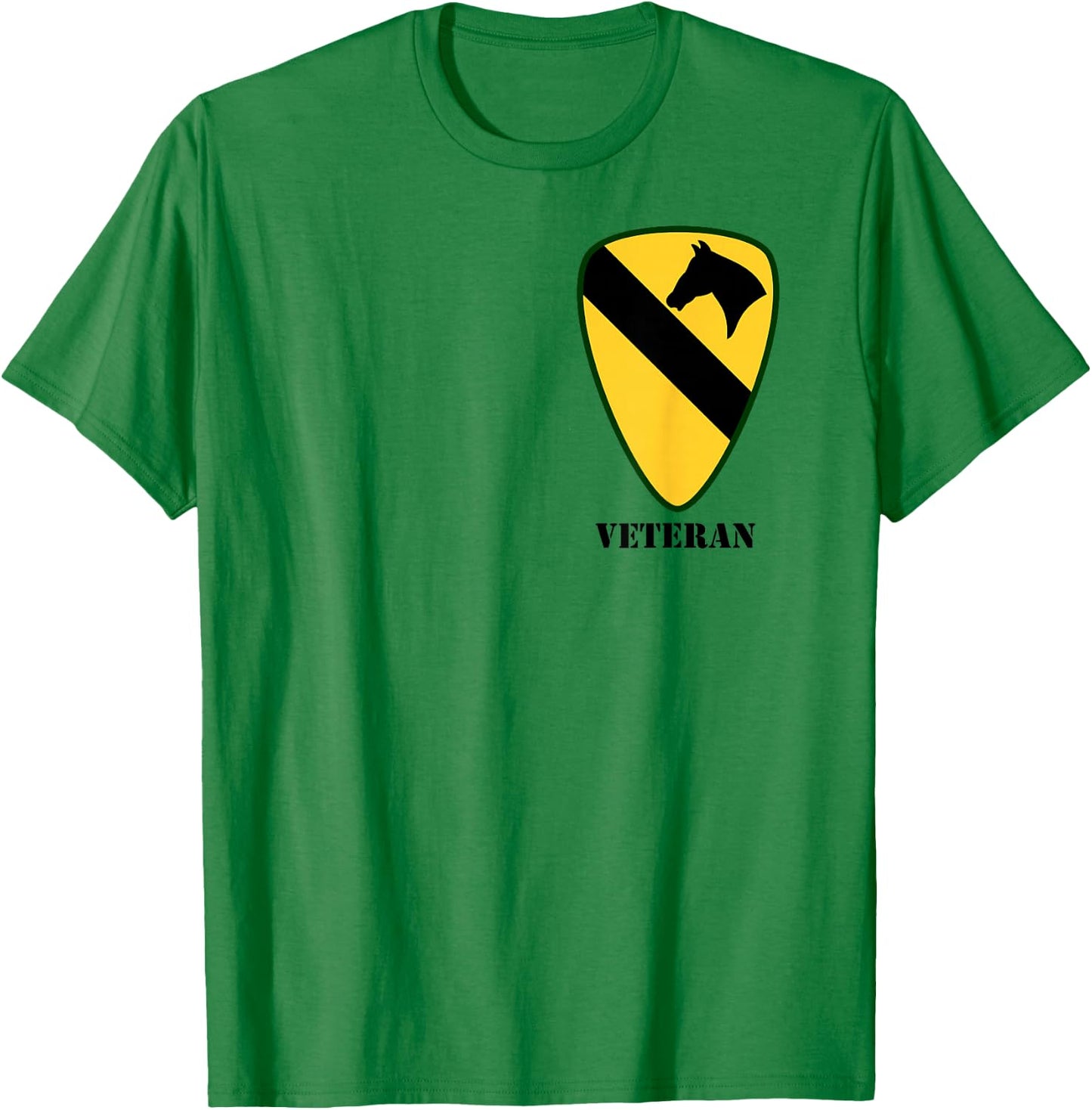 1st Cavalry Shirt - 1st CAV Shirt - Veteran (White) 1.5X T-Shirt - T-Shirt | Irish Green