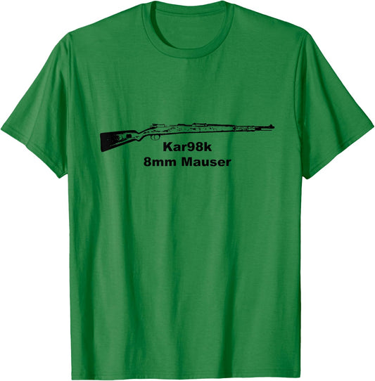 Kar98k Shirt, WWII WW2 Mauser Kar 98 Germany T-Shirt - T-Shirt | Irish Green