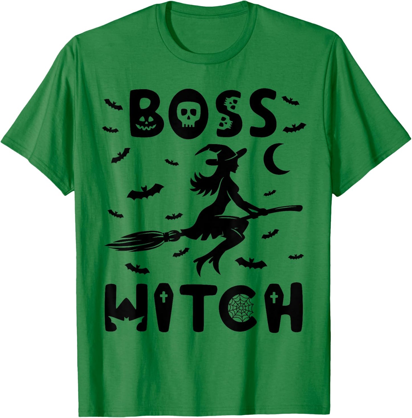 Boss Witch - Funny Halloween T-Shirt - T-Shirt | Irish Green