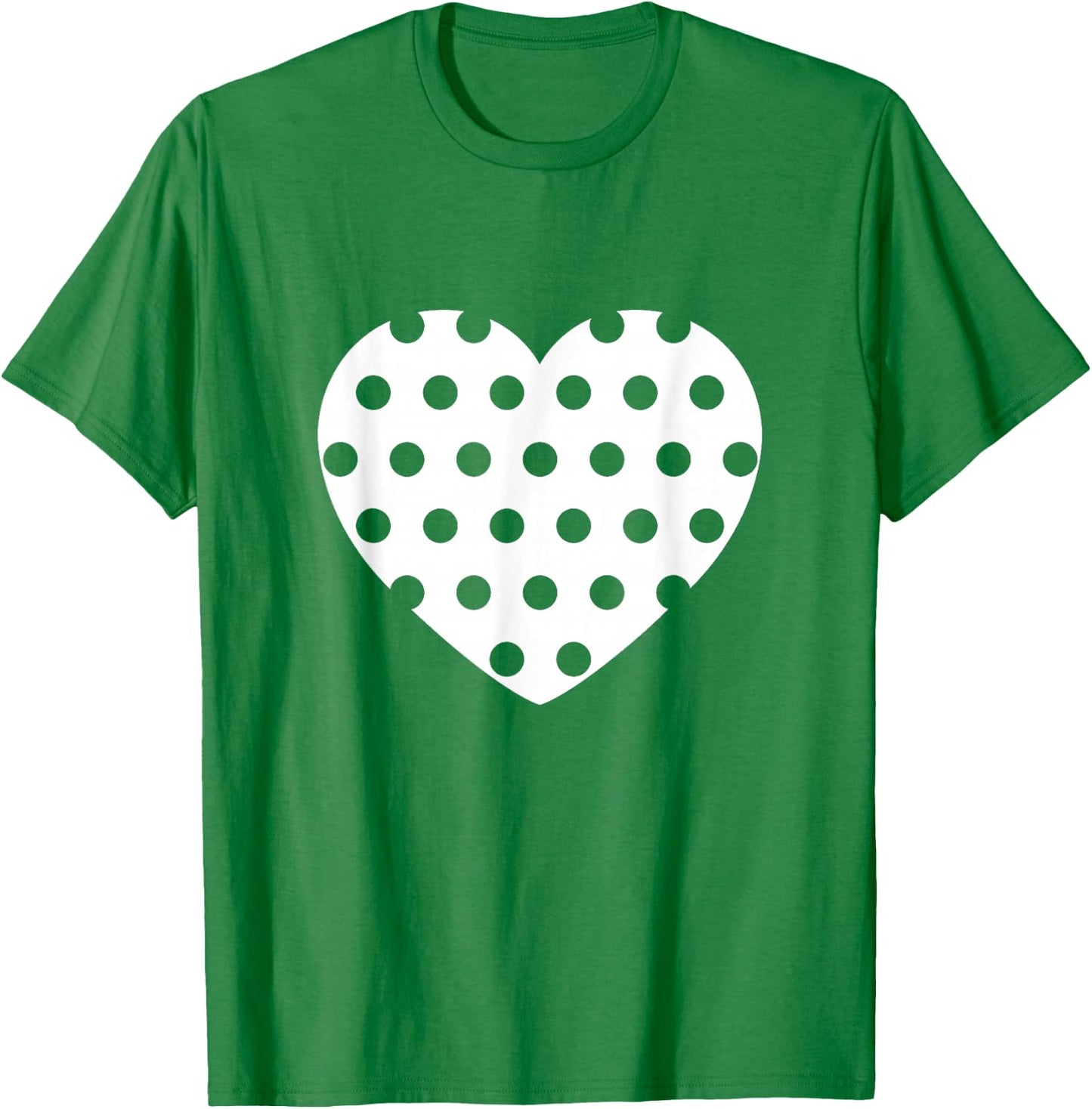 Polka Dots Heart T-Shirt - T-Shirt | Irish Green